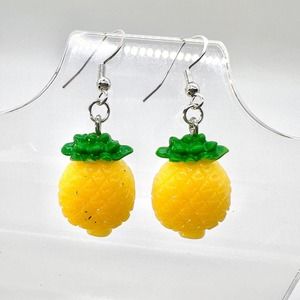Pineapple Earrings - Fruit Earrings - Food Earrings - Snack Earrings